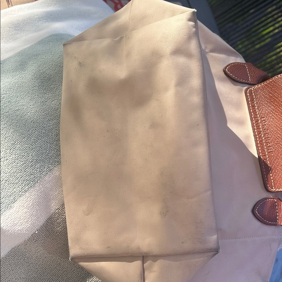 Longchamp Cream and Brown Tote Bag - Picture 6 of 7